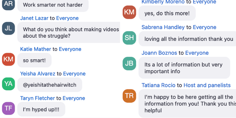 Beautista community platform showing active engagement and conversations